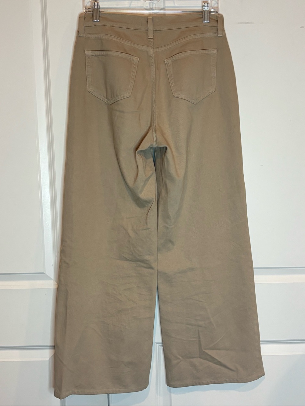 L'Agence Alicent High Rise Wide Leg Pale Khaki Tan Jeans 27 - Picture 5 of 9
